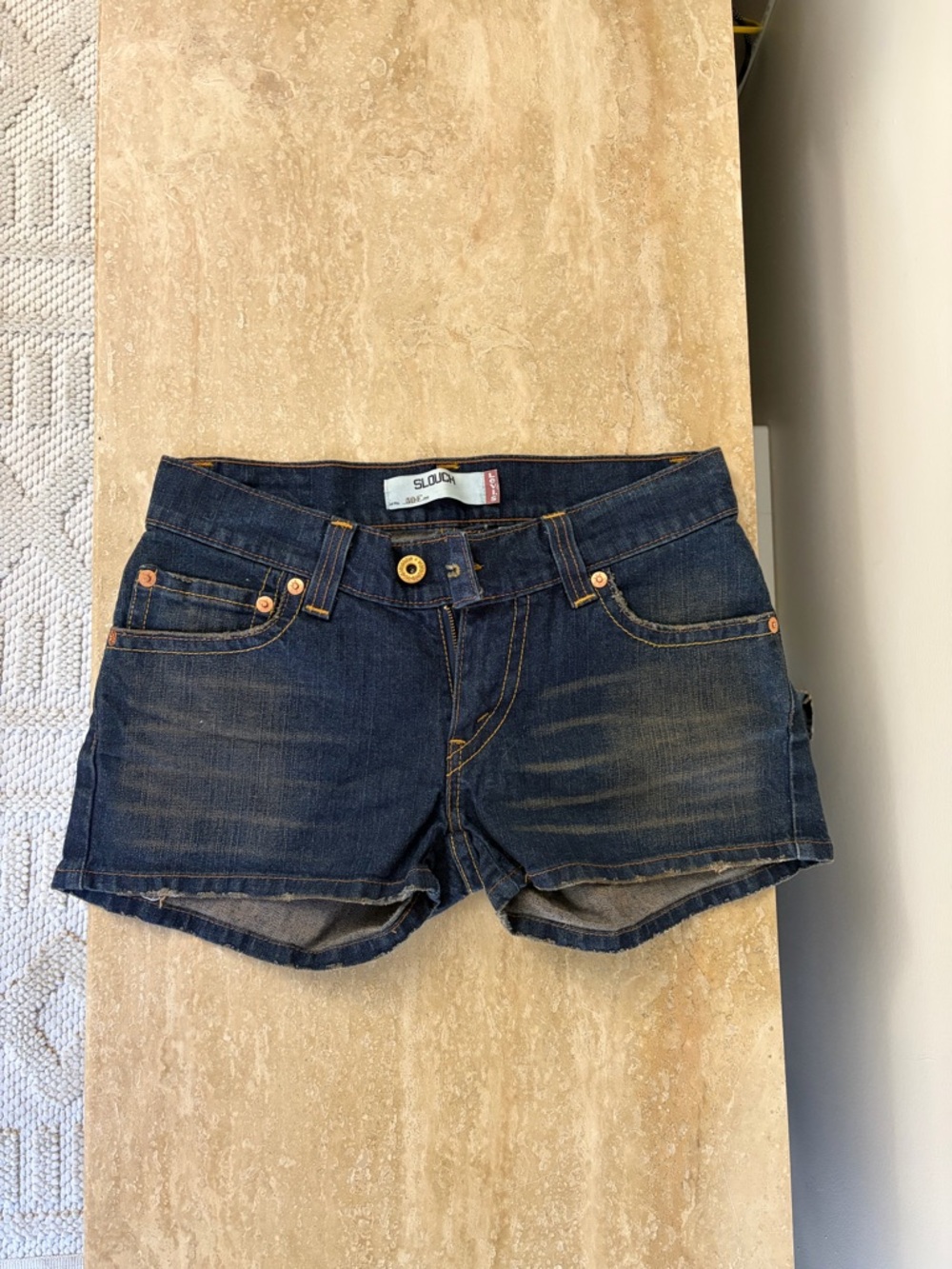 Levi's Dark Indigo Denim Jean Shorts